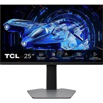 Monitor TCL 25G64 24,5" IPS FHD/1ms/600nits/1000:1/300Hz/2xHDMI/DP/VESA/High Adjustable/Tilt/Swivel/Flicker Free/Low Blue Light