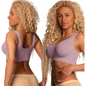 Podprsenka Sportovní Podprsenka Bez Kostic Hladká Dámská Pohodlná Top S/M