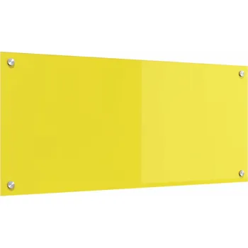 Kuchyňská linka vidaXL Kuchyňská zástěna Žlutá 90 x 40 x 0,6 cm tvrzené sklo [42001256]