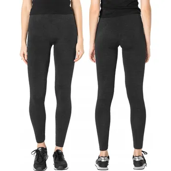 Dámské legíny Zateplené bambusové legíny Miego černé klasické XL/XXL