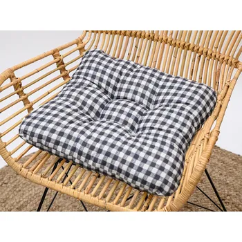 Podsedák Podsedák na židli Soft kostička šedý, 39x36 cm, kuchyňský podsedák na židli