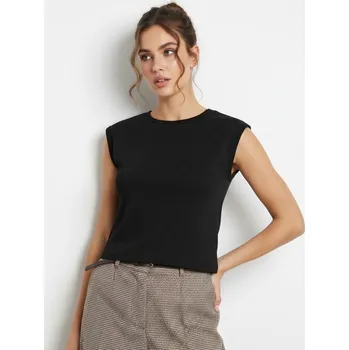 Dámské tričko Sinsay - Bavlněné tričko - černá - 021CH-99X - 021CH-99X-XL