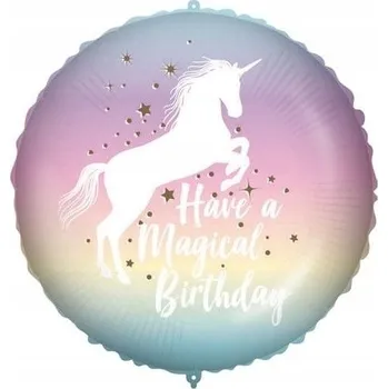 Procos Balónek fóliový Unicorn Birthday 46 cm
