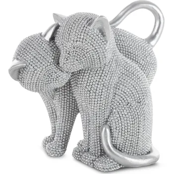 DEKORAČNÍ FIGURKA ELDO 16X10X13 CM STŘÍBRNÁ