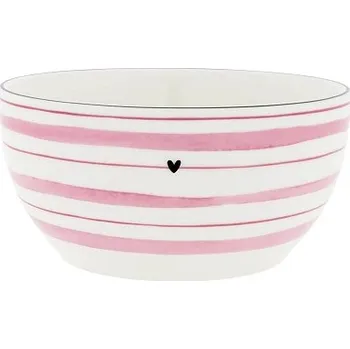 Bastion Collections Miska Bowl M Watercolour Rose Stripes, 600ml b330163