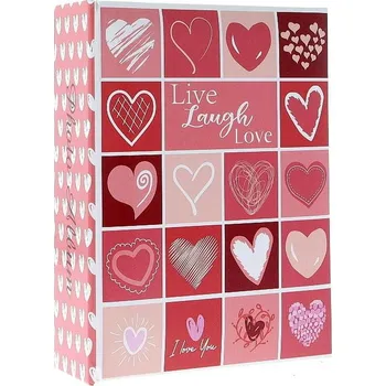 Fotoalbum Fotoalbum 10x15/100 Gedeon HEART 3 LIVE lauht LOVE tm.růžové a120342