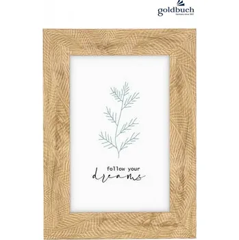 Rám na obraz Rám plastový 13x18cm Goldbuch FLORINA, světle hnědý s aplikací r030162