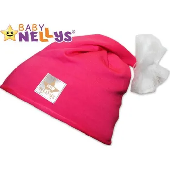 Dětská móda Bavlněná čepička Tutu květinka Baby Nellys ® - malinová, 2-8let