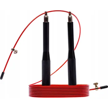 Švihadlo Sportvida plastové Švihadlo 300 cm červené