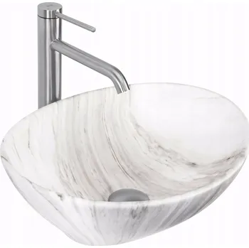 Umyvadlo Umyvadlo na desku oválné Rea Sofia 41 cm bílé