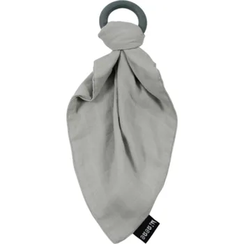 Minene Silikonové kousátko s mušelinovým přítulníčkem - šedé