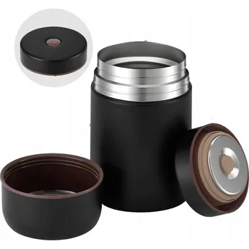 Termoska Termo nádoba o objemu 800 ml Termoska z nerezové oceli černá