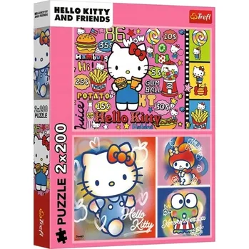 Puzzle Trefl Puzzle Hello Kitty a přátelé 2x200 dílků (13336)