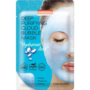 Pleťová maska PUREDERM Korejská bublinková maska s kyselinou hyaluronovou