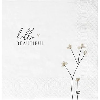 Papírový kapesník Bastion Collections Papírové ubrousky L - HELLO BEAUTIFUL, 20ks b420143