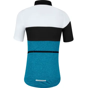Cyklistika dres FORCE VIEW KID, modro-bílo-černý 154-164
