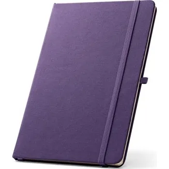 Zápisník ANNE. Zápisník A5 z recyklovaného polyesteru (100% rPET) s linkovanými stránkami - Fialová