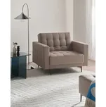 Křeslo taupe čalounění se sklopným opěradlem černé nohy boční područky moderní styl obývací pokoj Beliani