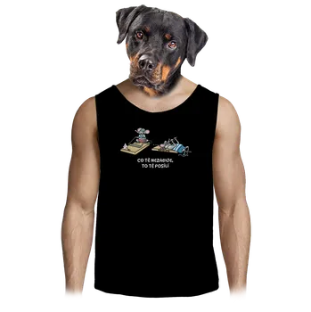 Pánské tílko Bastard Co tě nezabije pánské tílko Black