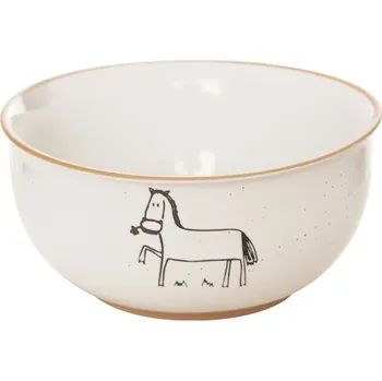 Dóza na potraviny Miska keramická STATEK kůň pr. 13,5 cm