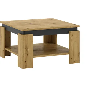 Konferenční stolek Konferenční stolek LEJSY 68x68 cm, lamino dub artisan a grafit