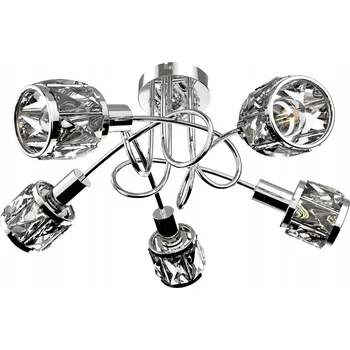 Závěsné svítidlo Krislamp Venus s 5 žárovkami E14 stříbrné