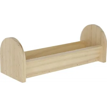 Chov hospodářského zvířete Krmítko pro hlodavce, dřevěné, 28 x 10 x 10 cm