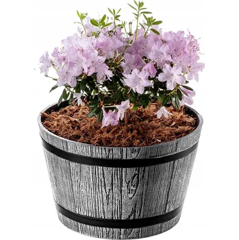 Šedý plast Květináč Kadax 30 cm x 30 x 19 cm