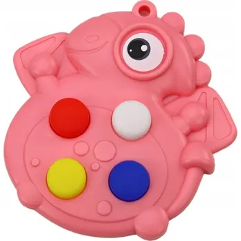 POP IT Pop It Dinosaurus Antistresová Senzorická Hračka Růžová Kapesní Velikost