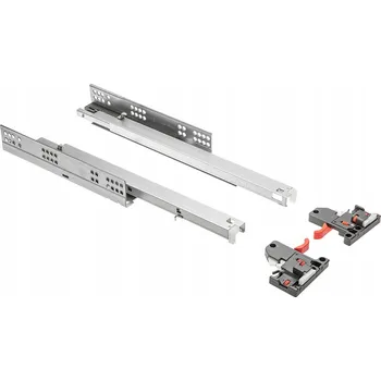 Nábytkové kování Pojezd Modern Slide 3D 500 mm plný výsuv GTV s tlumením dovírání nosnost do 30 kg