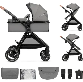 Kočárek Kinderkraft dětský kočárek ESME 2IN1 2025 Moonlight Grey