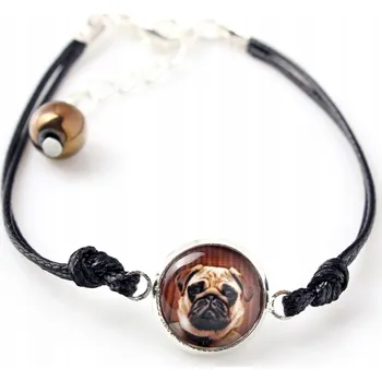 Náramek Náramek Mops s tvou fotografií, ruční výroba