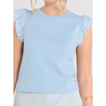 Sinsay - Halenka s ozdobnými rukávy - modrá - 514DY-05X - 514DY-05X-S