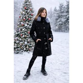 Dívčí kabát Dívčí zimní kabát Bronia černý Tylkomet