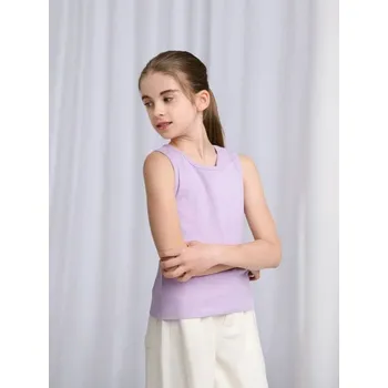 Dívčí oblečení Sinsay - Tričko s krátkým rukávem - levandulová - 550EC-04X - 550EC-04X-158