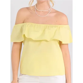 Dámský svetr Sinsay - Španělská blůza - žlutá - 898EN-10X - 898EN-10X-L