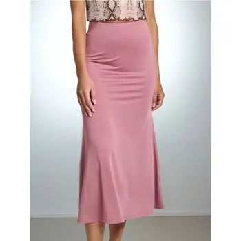 Dámská sukně Sinsay - Midi sukně s rozšířeným lemem - růžová - 000EZ-39X - 000EZ-39X-M-1