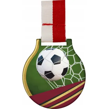 MEDAILE FOTBAL ZLATÁ STŘÍBRNÁ BRONZOVÁ 50MM + STUHA