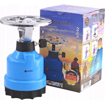 Turistický vařič Turistický plynový vařič šroubovací Scheffler K-192 modrý 13 cm