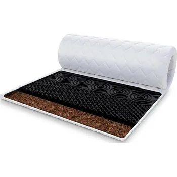 topper Přistýlka z profilované 7zónové pěny HR H30 +kokos 130x200 cm BLACK 6 cm