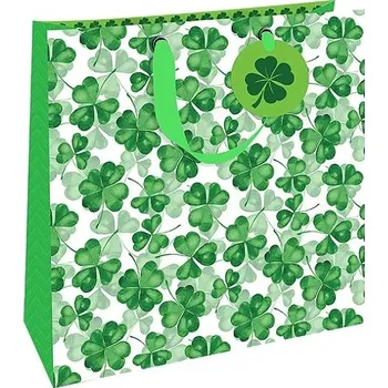 Dárková taška Nekupto Dárková taška LIL 2600 Čtyřlístky, 32x32x14cm 7940198