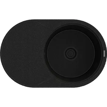 Granitový dřez Jednokomorový granitový dřez Granitan SAVIO, černý