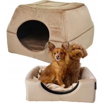 Pelíšek pro psa Pelíšek pro psa kočku 2 v 1, domeček 48x48 cm, protiskluzový