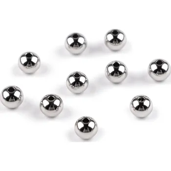 Materiál na výrobu šperku Korálky z nerezové oceli Ø6 mm - 10 ks