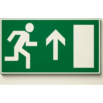 Traiva s.r.o. Únikový východ průběžný Verze: Plast 400 x 200 mm tl. 1.1 mm - fotoluminiscenční - Kód: 10255