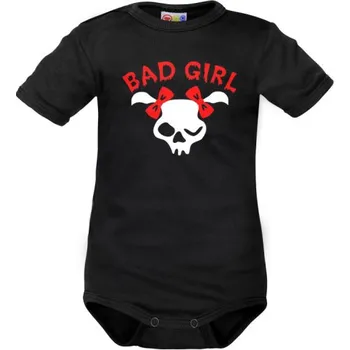Kojenecký body Body krátký rukáv Dejna Bad Girl- černé, vel. 68