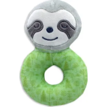 plyšák Tulilo Plyšové chrastítko Lenochod, 16 cm - zelená/šedá