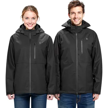 Dámská cargo bunda Vevor Vyhřívaná bunda pro ženy 7.4V, softshell, 5 zón, 3 stupně, pratelná