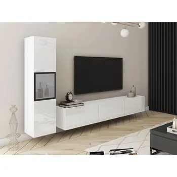 Obývací stěna Obývací stěna HEXIO - bílá / bílá lesklá