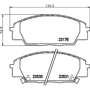 Brzdová destička Sada brzdových destiček, kotoučová brzda HELLA 8DB 355 009-731